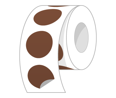 Étiquettes rondes