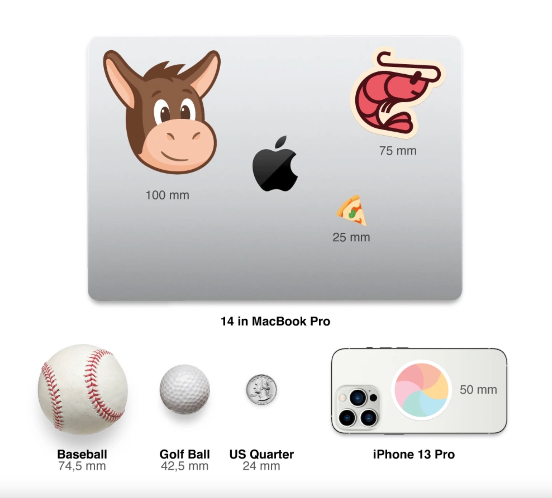 sticker size reference