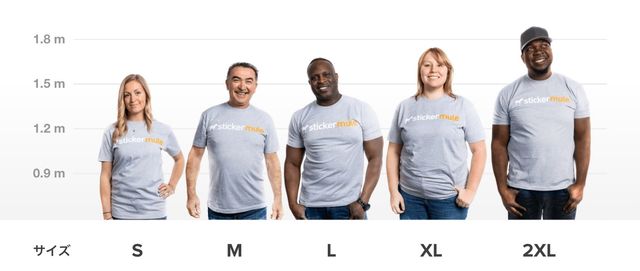 Tシャツのサイズガイド