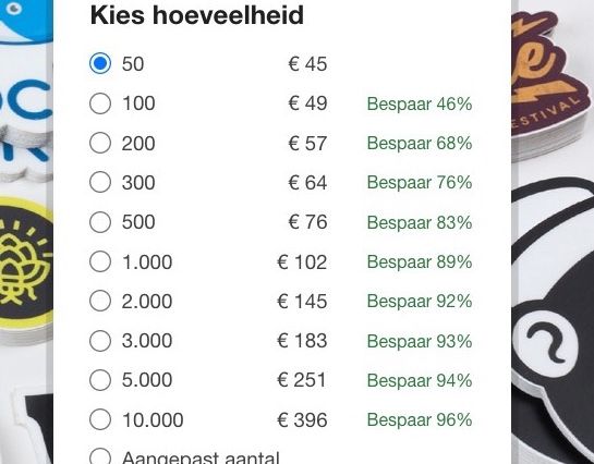 hoe bestel je een gepersonaliseerde grootte