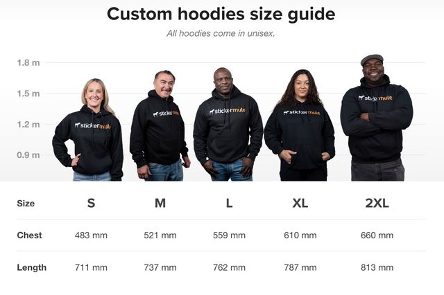 hoodie size guide
