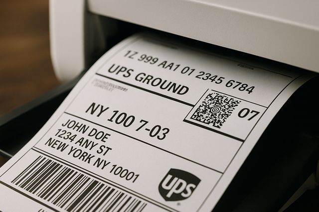 Etichette di spedizione UPS stampate a casa
