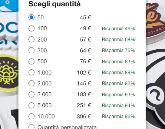 come ordinare una dimensione personalizzata