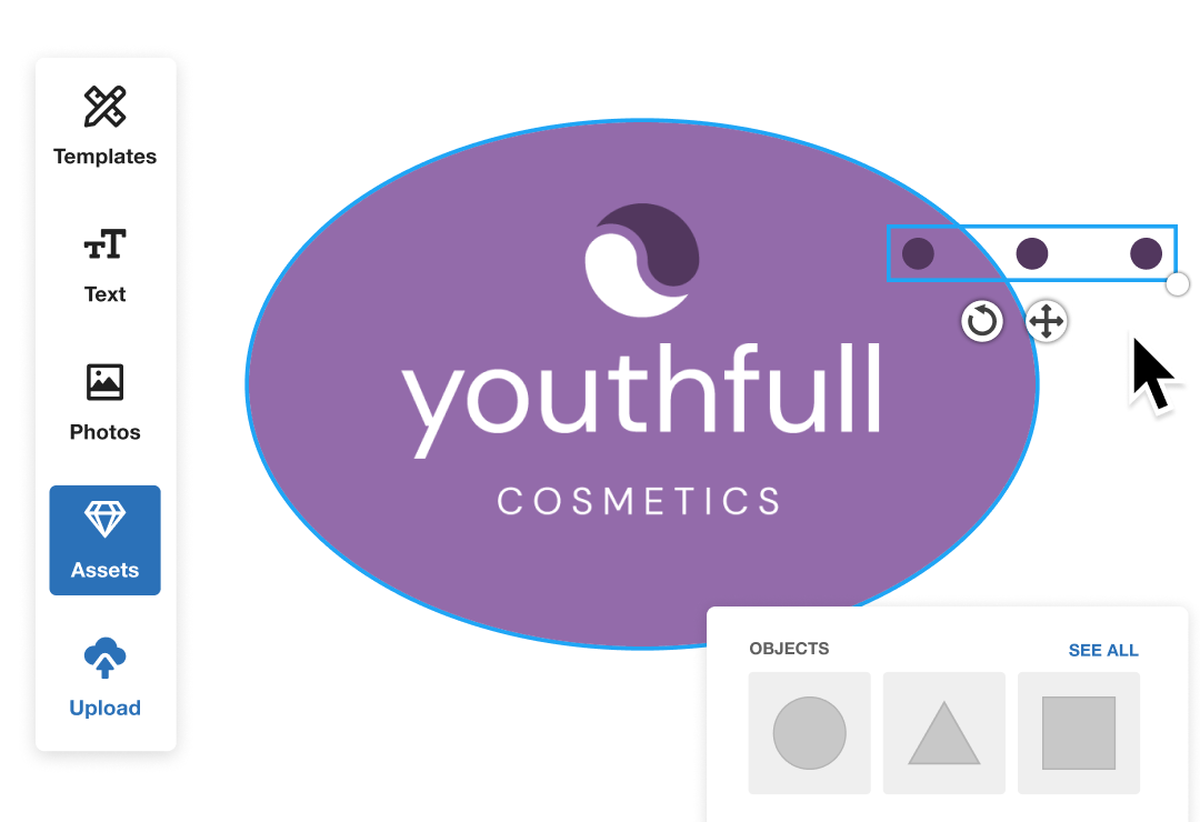Oval sticker templates