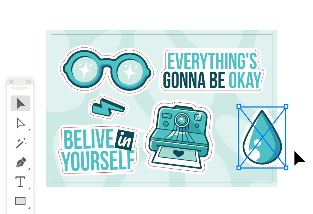 Sticker sheet templates