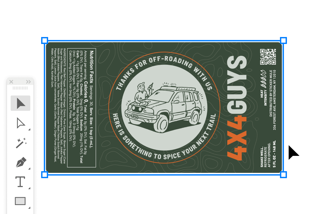 White label hot sauce templates