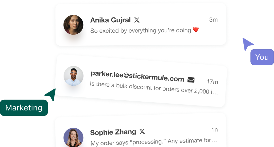 Reply messaging interface preview