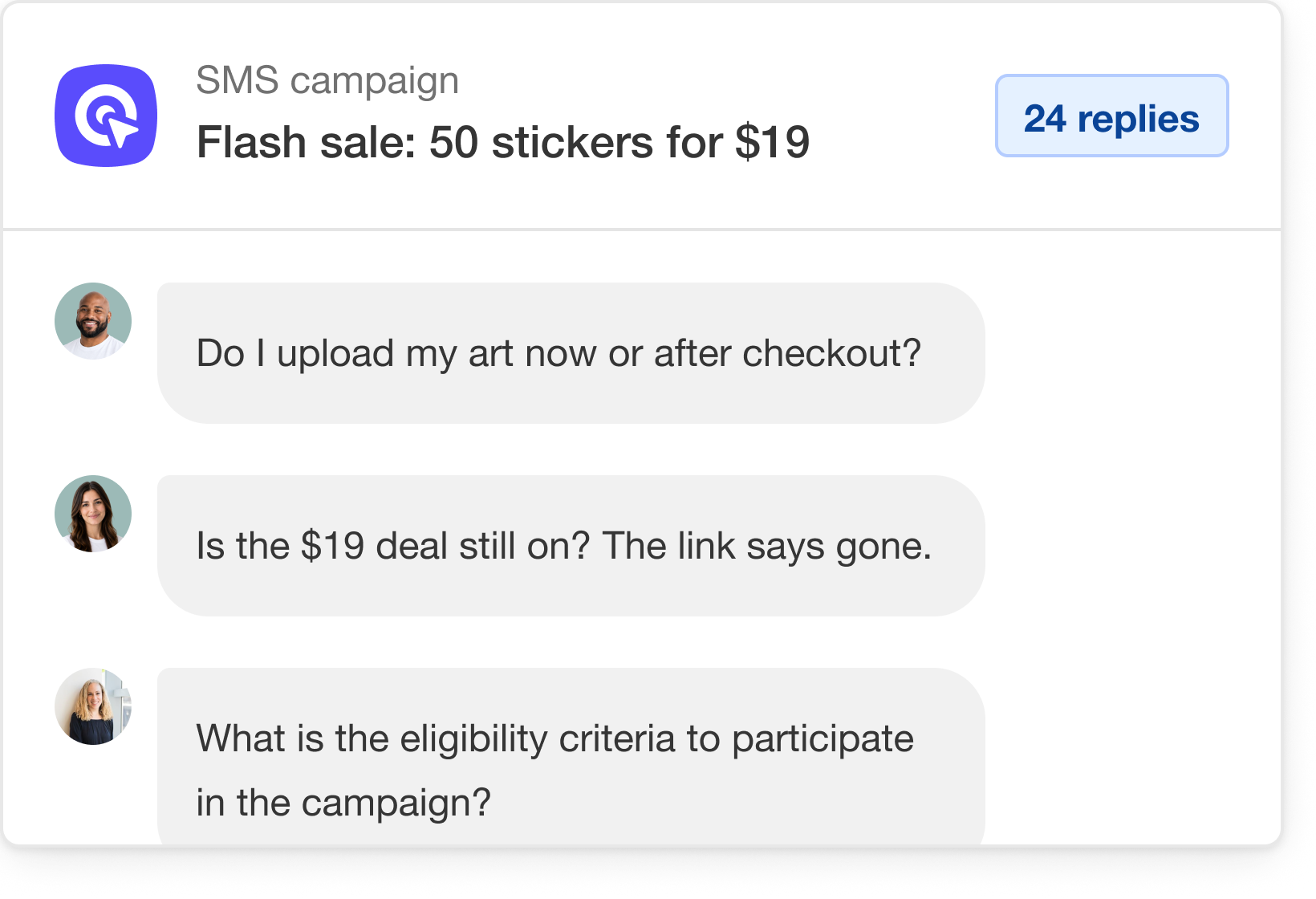 Manage Notify campaign replies